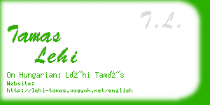 tamas lehi business card